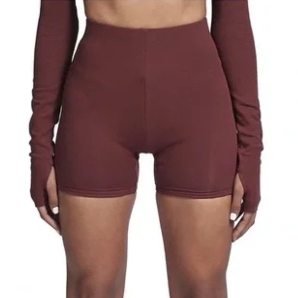 MY MUM MADE IT WINE BIKER SHORTS Burgundy Wine Small
